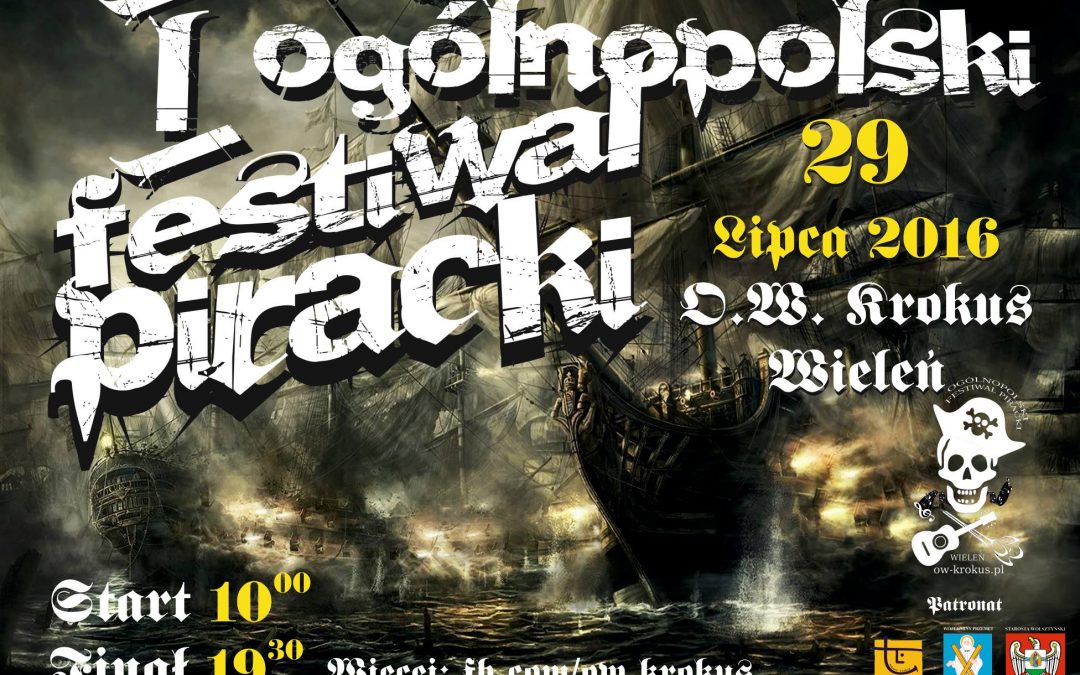 Zapraszamy na I Ogólnopolski Festiwal Piracki w Krokusie