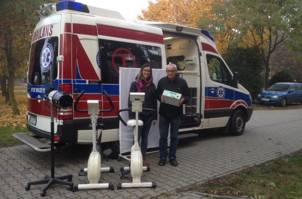 Przekazanie sprzętu rehabilitacyjnego do szpitala w Wolsztynie