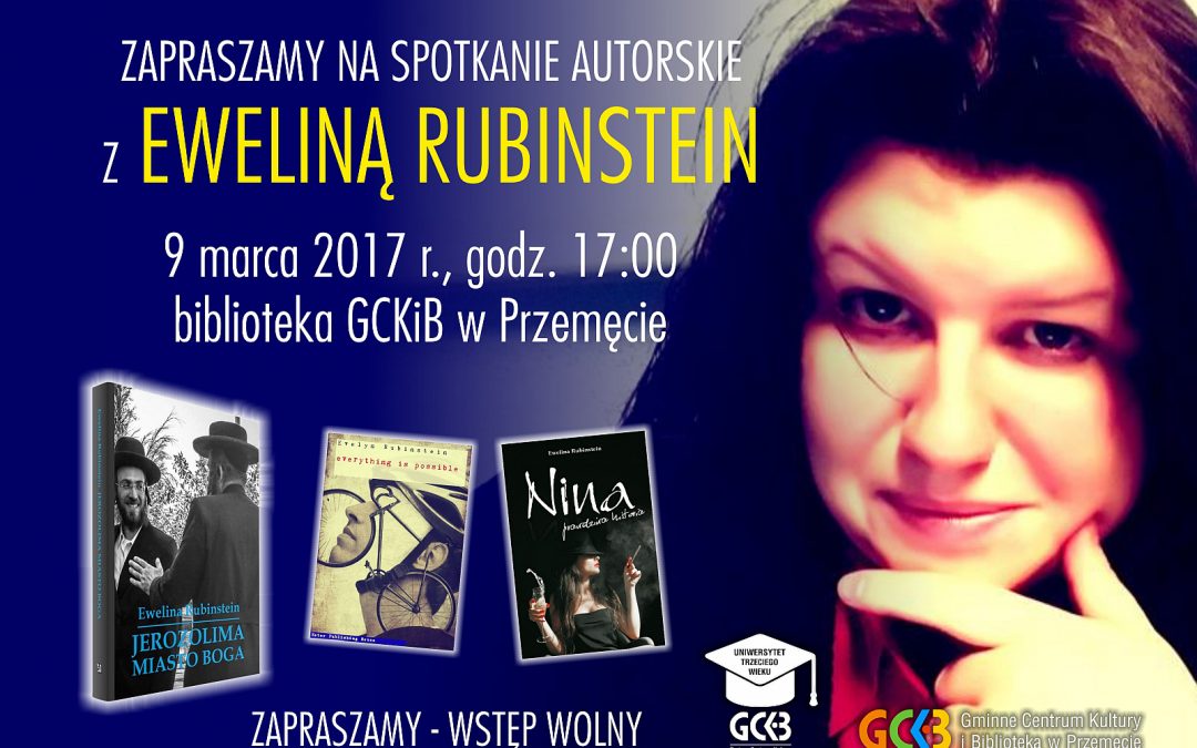 Zapraszamy na spotkanie autorskie z Ewelina Rubinstein