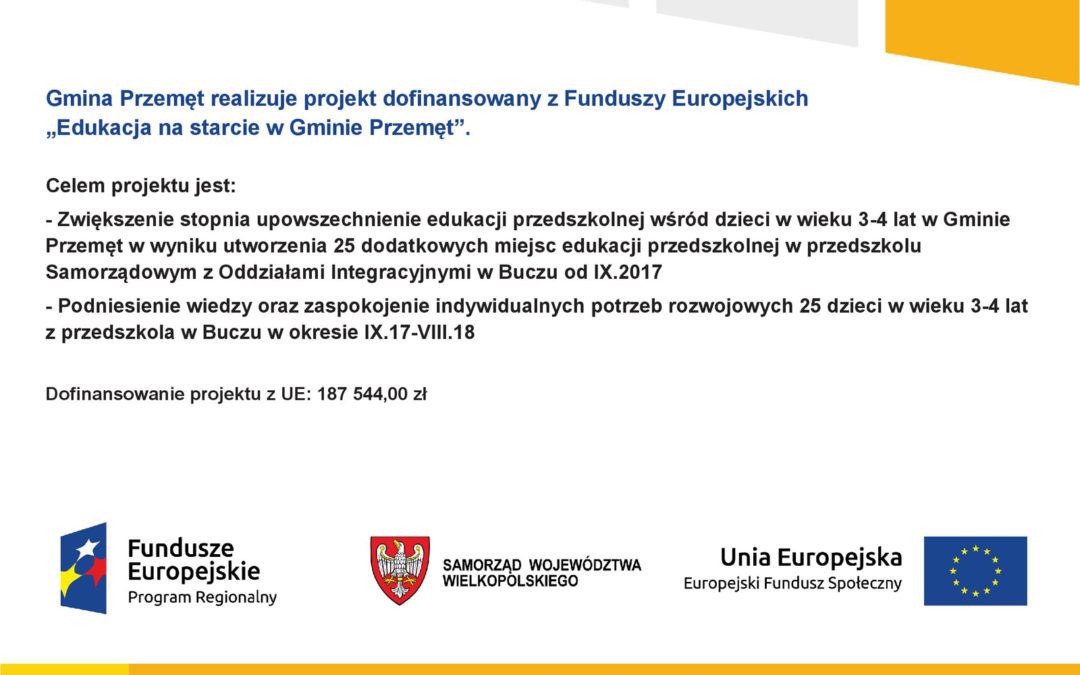Projekt Edukacja na starcie w Gminie Przemęt