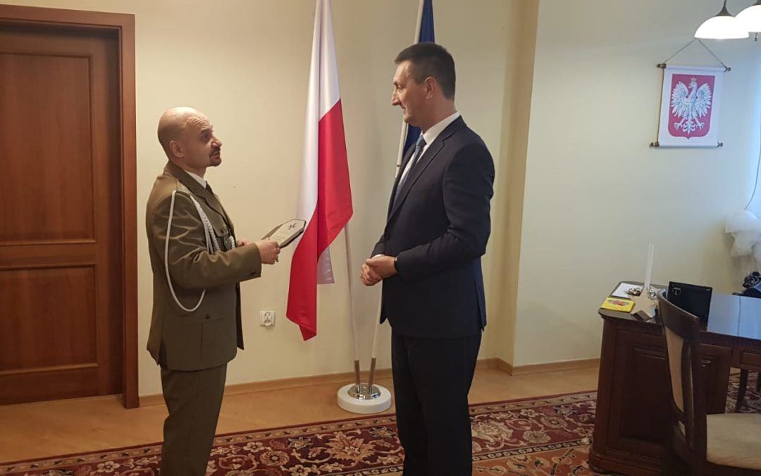 Podziękowanie Wójtowi za umacnianie obronności Rzeczypospolitej Polskiej.