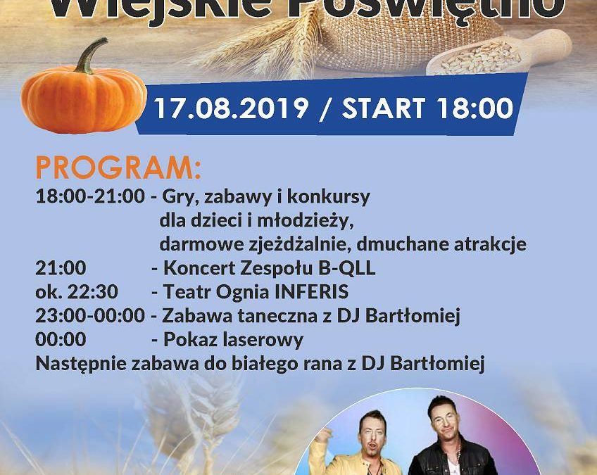 Zapraszamy na Dożynki Wiejskie do Poświętna