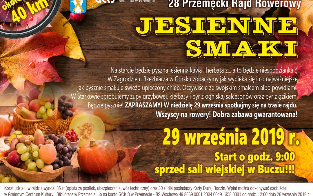 Zapraszamy na rajd JESIENNE SMAKI