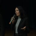 Na zdjęciu Pani Patrycja Pabich podczas przemowy.